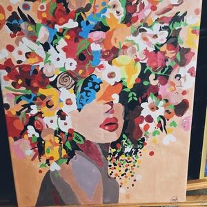 Vibrant Floral Abstract Canvas Art